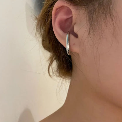 Simple Metal  Drop-Shaped No Pierced Ear Clips