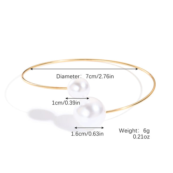 Simple Metal Bracelet With Electroplating Treatment