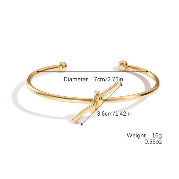 Simple Metal Bracelet With Electroplating Treatment