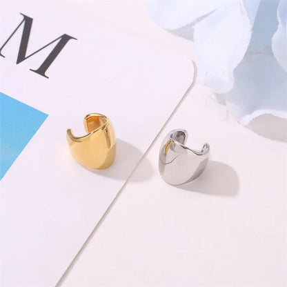 Simple Metal Polished Alloy Punk Earrings Nhdp157419