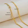 Simple Minimalist U Shape Snake Bone Chain Stainless Steel And Titanium Steel Plated Chain Necklace For Unisex