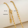 Simple Minimalist U Shape Snake Bone Chain Stainless Steel And Titanium Steel Plated Chain Necklace For Unisex