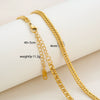 Simple Minimalist U Shape Snake Bone Chain Stainless Steel And Titanium Steel Plated Chain Necklace For Unisex