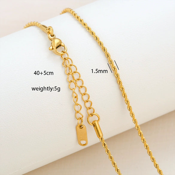 Simple Minimalist U Shape Snake Bone Chain Stainless Steel And Titanium Steel Plated Chain Necklace For Unisex