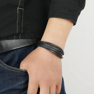 Simple Multi-Layer Leather Bracelet