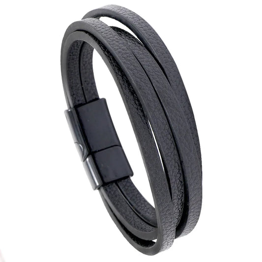 Simple Multi-Layer Leather Bracelet