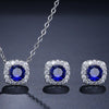 Simple New Fashion Set Versatile Square Necklace Earrings Jewelry Set
