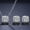 Simple New Fashion Set Versatile Square Necklace Earrings Jewelry Set