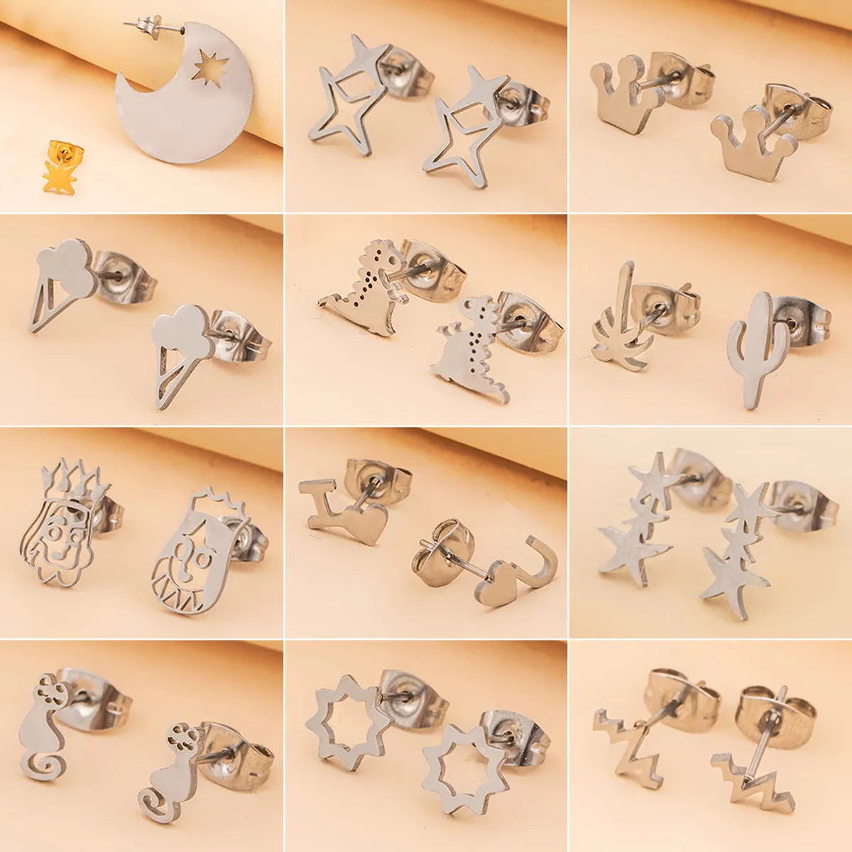 Plating Stainless Steel Ear Studs