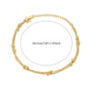 Simple New Style 18K Gold Plated Stainless Steel Women's Anklet With Heart Shaped Cross And Luo Blade Chain