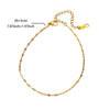 Simple New Style 18K Gold Plated Stainless Steel Women's Anklet With Heart Shaped Cross And Luo Blade Chain