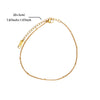 Simple New Style 18K Gold Plated Stainless Steel Women's Anklet With Heart Shaped Cross And Luo Blade Chain