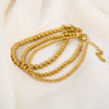 Simple New Titanium Steel And Stainless Steel Women's Bracelet With Steel Balls And Geometric Design Pvd Furnace Real Gold Treated