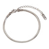 Simple Niche All Match Stainless Steel And Titanium Steel Necklace And Snake Chain Bracelet For Women With Six Cut Design And Electroplating
