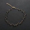 Simple Niche Black Crystal Short Clavicle Chain Female  Wholesale Socialite White Collar Accessories Necklace