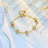 Simple Niche Fashion Chain Titanium Steel Hollow Flower Unisex Bracelet With Electroplating