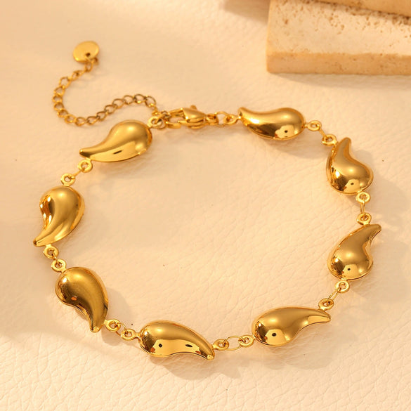 Simple Niche Geometric Circle Women's Cold Style Shell Cross Glow Hollow Titanium Steel Bracelet With Electroplating