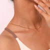 Simple Niche Personality Explosions Women's Stainless Steel 18K Gold Plated Blade Chain Necklace With Geometric Styling