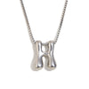 Simple Niche Personality Hip Hop Explosions Stainless Steel 18K Gold Plated Bubble Letter Necklace For Women