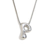 Simple Niche Personality Hip Hop Explosions Stainless Steel 18K Gold Plated Bubble Letter Necklace For Women