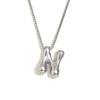 Simple Niche Personality Hip Hop Explosions Stainless Steel 18K Gold Plated Bubble Letter Necklace For Women