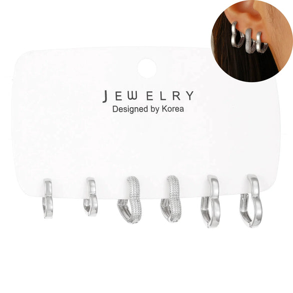 Simple Niche Personality Women's Retro Geometric Copper Earrings With Electroplating