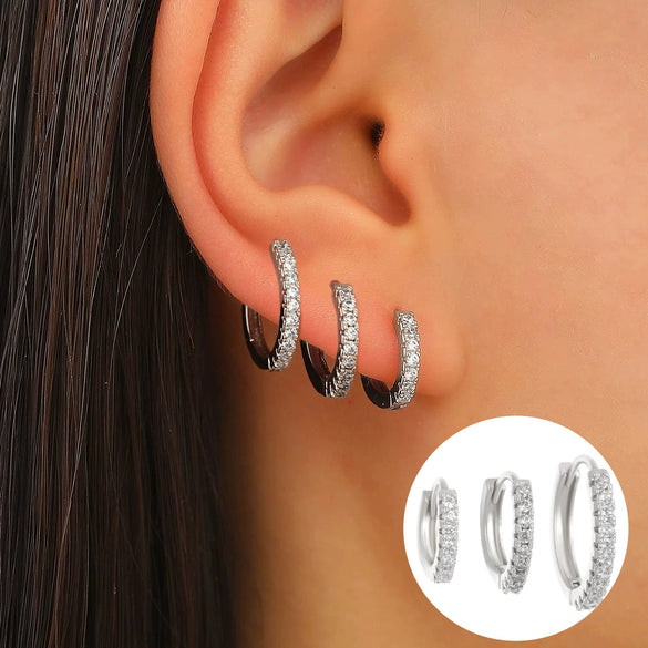 Simple Niche Personality Women's Retro Geometric Copper Earrings With Electroplating