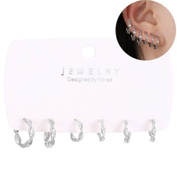 Simple Niche Personality Women's Retro Geometric Copper Earrings With Electroplating