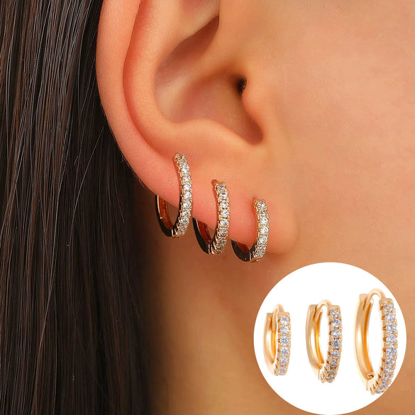 Simple Niche Personality Women's Retro Geometric Copper Earrings With Electroplating