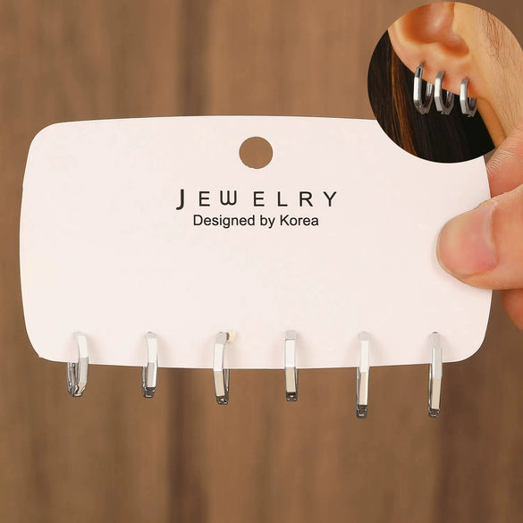 Simple Niche Personality Women's Retro Geometric Copper Earrings With Electroplating