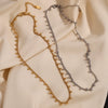Simple Niche Temperament Women's Necklace Stainless Steel 18K Gold Plated With Bohemian Beads Tassel Geometric Design