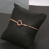 Simple Open Knot Love Bracelet For Women Alloy Electroplated Minimalist Bangle All Match Fashion Jewelry