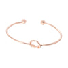 Simple Open Knot Love Bracelet For Women Alloy Electroplated Minimalist Bangle All Match Fashion Jewelry