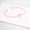 Simple Open Knot Love Bracelet For Women Alloy Electroplated Minimalist Bangle All Match Fashion Jewelry