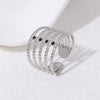 Simple Opening Geometric Stainless Steel Ring With 18K Gold Plated Electroplating Treatment