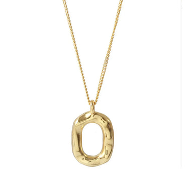 Simple Oval Donut Clavicle Chain Irregular Pattern Niche Design Necklace