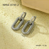 Simple Oval Geometric Stainless Steel Electroplated Women's Detachable Nonfading Earrings