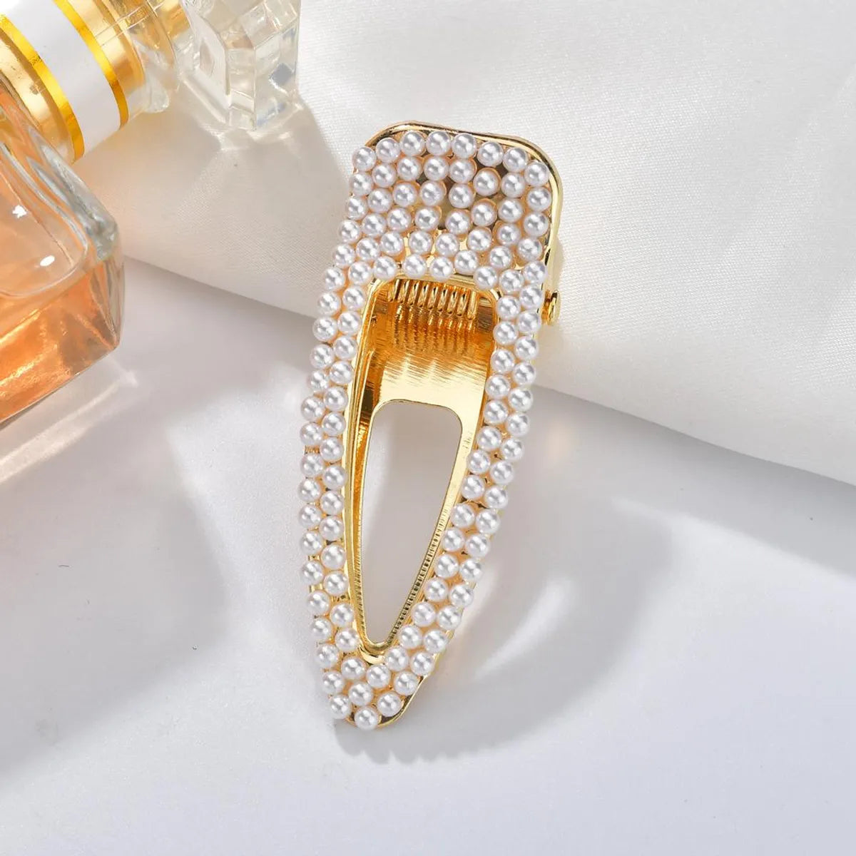 Simple Beads Duckbill Openwork Alloy Hair Accessories Nhbq139749