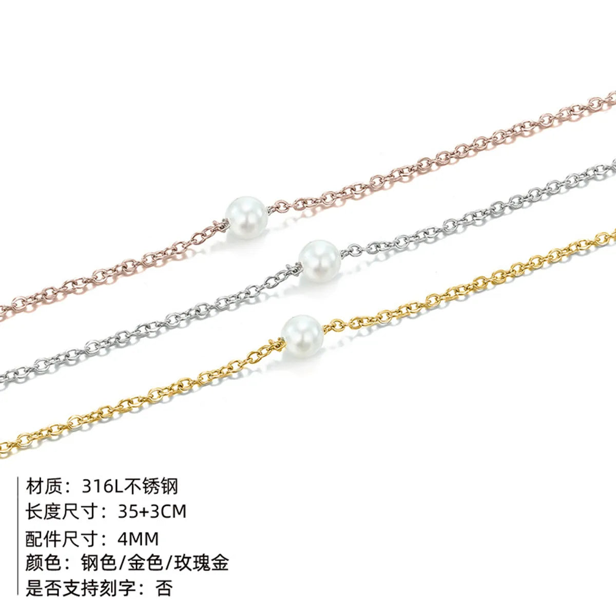 Fashion U Shape Stainless Steel Plating Necklace