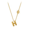 Simple Personality Female Titanium Steel Necklace With Letters Numbers Text Pendant 18K Gold Plated Clavicle Chain