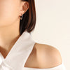 Simple Plain Circle All Match Titanium Steel Gold Plated Women's Earrings With Geometric Design And Electroplating