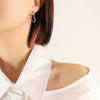 Simple Plain Circle All Match Titanium Steel Gold Plated Women's Earrings With Geometric Design And Electroplating