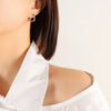 Simple Plain Circle All Match Titanium Steel Gold Plated Women's Earrings With Geometric Design And Electroplating
