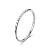 Simple Plain Zircon Ring For Women In Titanium Steel With Geometric Shape And Electroplating Design