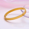 Simple Polished Stainless Steel Three Tone Bracelet Smooth Minimalist Bangle For Couples