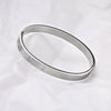 Simple Polished Stainless Steel Three Tone Bracelet Smooth Minimalist Bangle For Couples