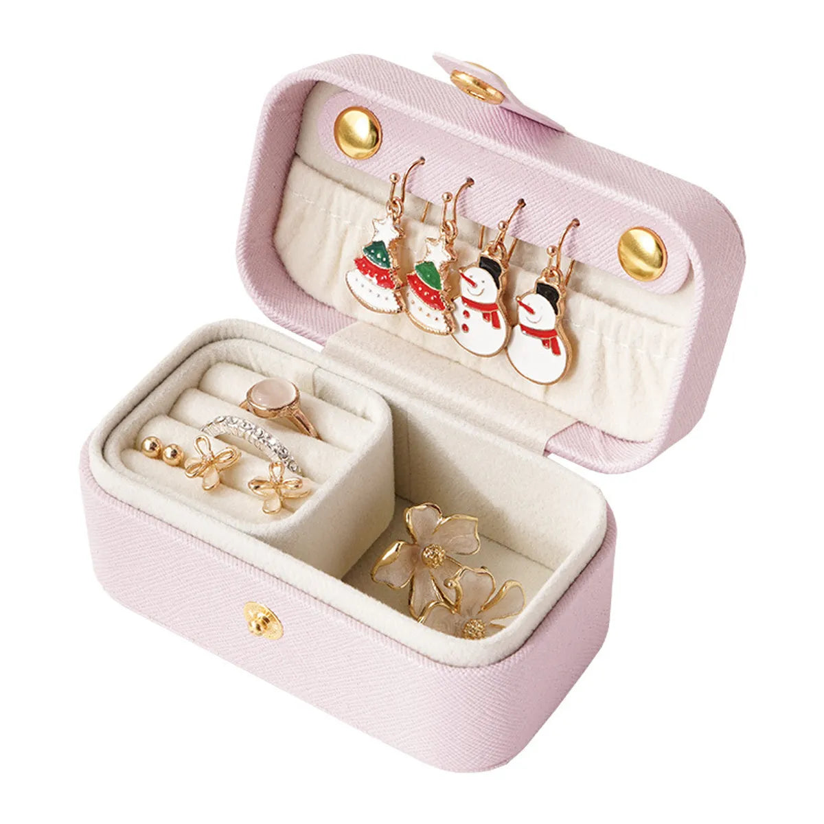 Simple Portable Jewelry Box Travel Jewelry Storage Box Ring Ear Studs Ear Chain Lipstick Small Jewelry Box