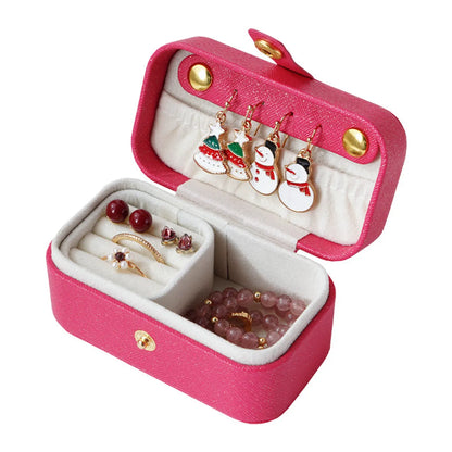 Simple Portable Jewelry Box Travel Jewelry Storage Box Ring Ear Studs Ear Chain Lipstick Small Jewelry Box