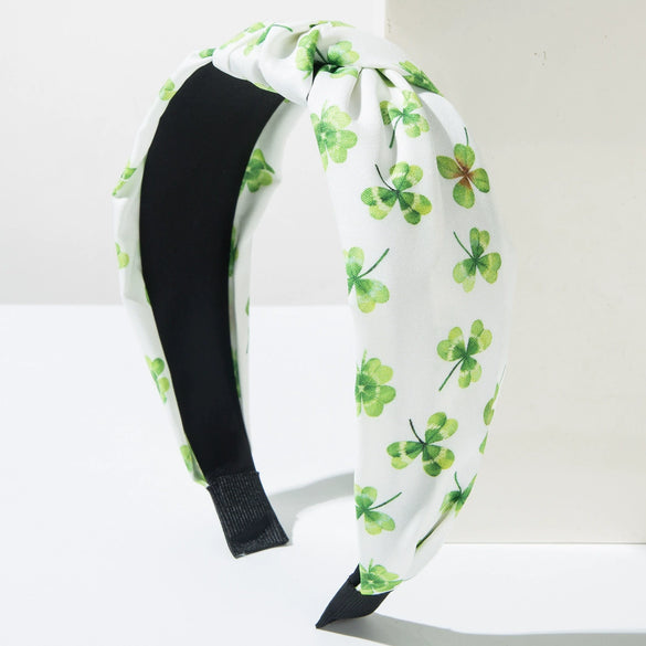 Simple Printed Cloth Headband For Women With Clover Poll Dot Pattern