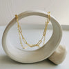 Simple Rectangular S925 Silver Women's Retro Light Luxury Collarbone Chain With Geometric Styling And Electroplating
